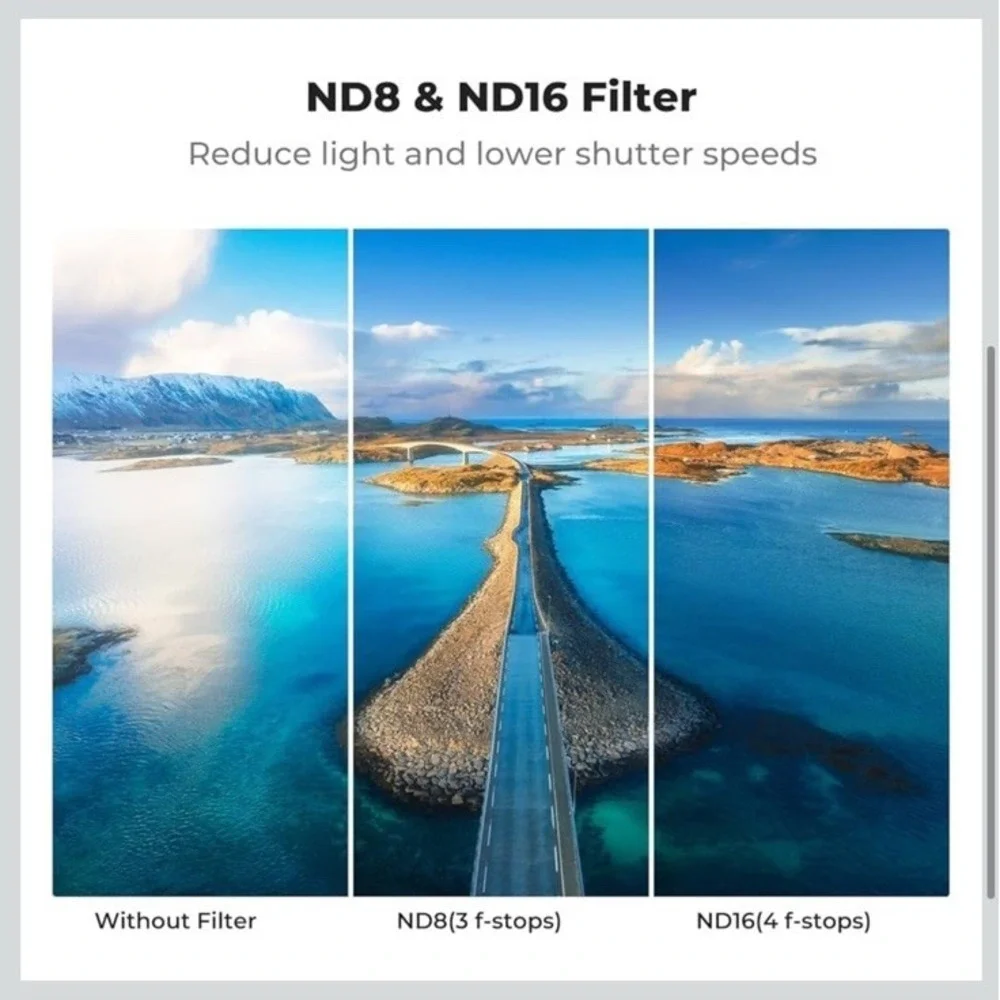 K&F Concept 3‎ Pack ND CPL Filters Kit with CPL ND8 ND16